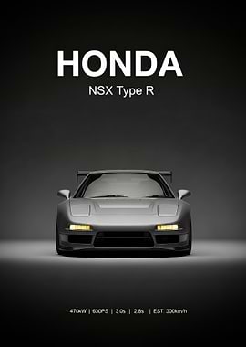 Honda NSX Type R Car poster