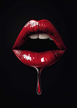 Red Lips Dripping