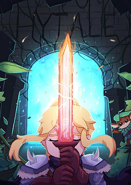Enchanted Sword Cartoon Illustration
