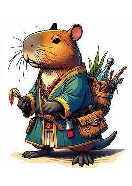 Anthropomorphic Capybara Adventurer
