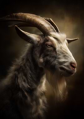 Portrait of a Majestic Goat