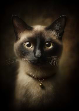 Elegant Siamese Cat Portrait