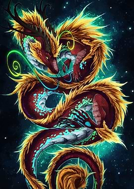 Fantasy Dragon in Space