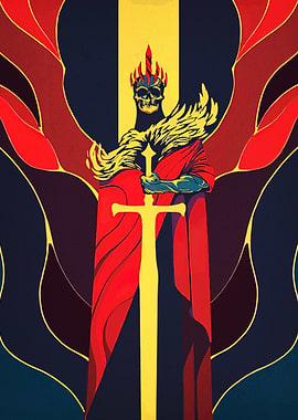 Skull King with Sword