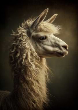 Elegant Llama Portrait