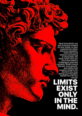 Stoic Poster – “Limits Exist Only in the Mind” Inspirational Quote