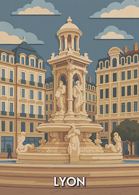 Lyon Cityscape Illustration