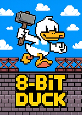 8-Bit Duck Pixel Art