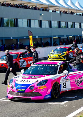 Racing Cars at the Grid