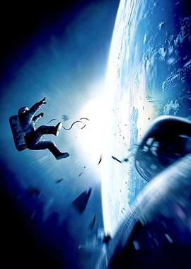 Astronaut Falling in Space