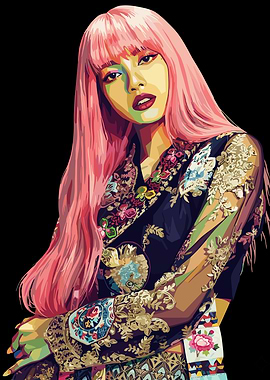 Lisa from Blackpink Digital Portrait