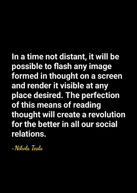 Nikola Tesla Quote on Thought Projection