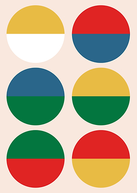 Colorful Semicircle Circle Pattern