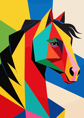 Geometric Horse Portrait