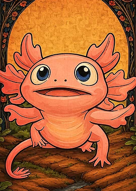 Cartoon Axolotl Illustration