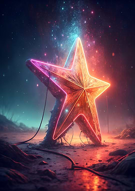Neon Star in Cosmic Landscape