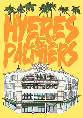 Hyeres Les Palmiers Building Illustration