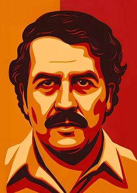 Pablo Escobar Portrait Art