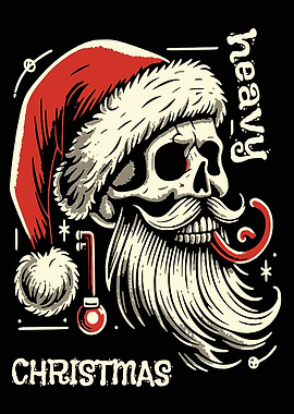 Heavy Christmas Skull Santa