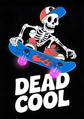 Skeleton Skateboarder - Dead Cool