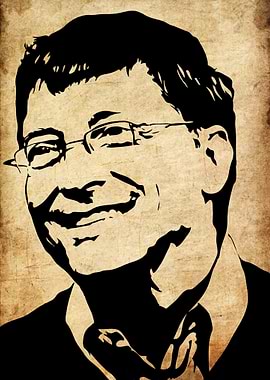 Bill Gates Portrait Art