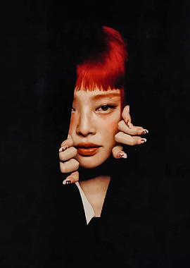 Portrait of a woman with red hair