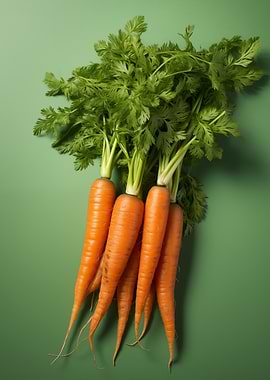 Fresh Carrots Green Tops