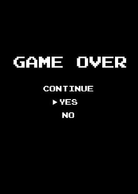Game Over Screen text art