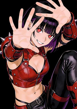 Red Punk Anime Girl