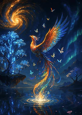 Phoenix Rising Fantasy Landscape