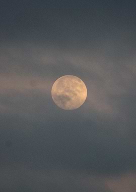 Full Moon in Cloudy Sky