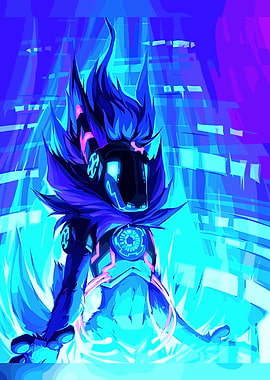 Blue Protogen Digital Art