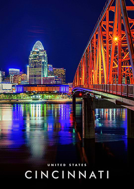 Cincinnati Skyline at Night