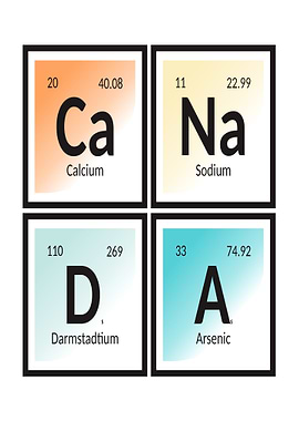 Canada Elements Periodic Table Art