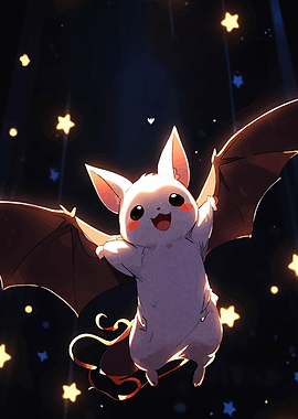 Cute Bat Cartoon Character