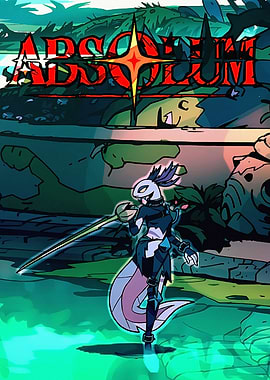 Absolum character in a stylized environment