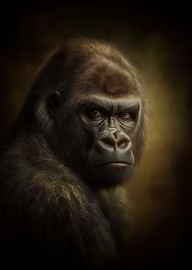Intense Gorilla Portrait