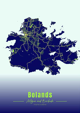 Bolands, Antigua and Barbuda Map