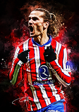 Antoine Griezmann Soccer Portrait