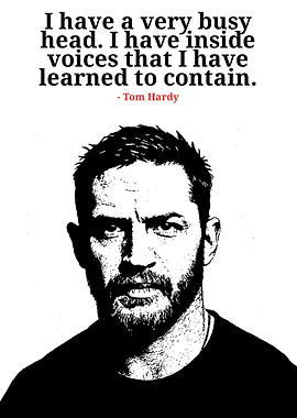 Tom Hardy Quote Portrait