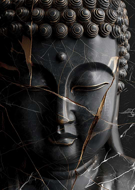 Cracked Buddha Statue