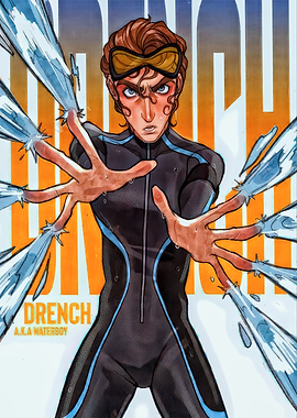 Drench A.K.A Waterboy Comic Art