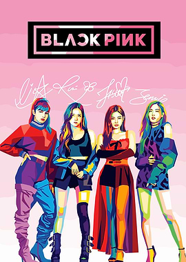 Blackpink colorful pop art poster