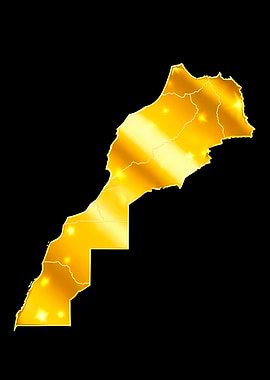 Golden Map of Morocco