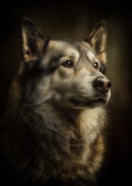 Portrait of an Alaskan Husky