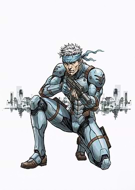 Solid Snake in Action Pose