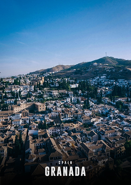 Granada, Spain cityscape aerial view
