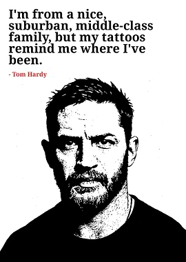 Tom Hardy Quote Portrait