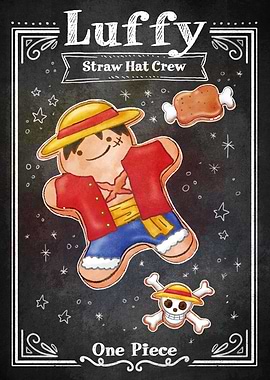 Luffy Cookie Chalkboard