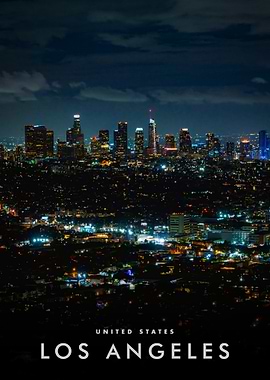 Los Angeles Cityscape at Night